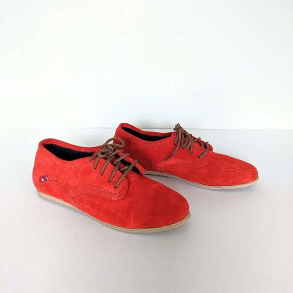 🇨🇦 🇪🇹 Oliberte Eloka Red Suede Loafer Fair Trade - Picture 7 of 12